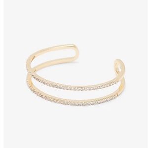 Express cubic zirconia stone cuff bracelet